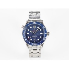 2018 Seamaster Diver 300M VSF 1:1 Best Edition Blue Ceramic Blue Dial on SS Bracelet A8800 V2