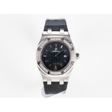 Royal Oak Offshore Ladies 33mm SS DRF Best Edition Black Dial Diamonds Bezel on Black Rubber Strap ETA Quartz Royal Oak Offshore Ladies 33mm SS DRF Best Edition Black Dial Diamonds Bezel on Black Rubber Strap ETA Quartz