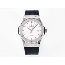 Classic Fusion 42mm SS JJF 1:1 Best Edition White Dial on Black Gummy Leather Strap Classic Fusion 42mm SS JJF 1:1 Best Edition White Dial on Black Gummy Leather Strap