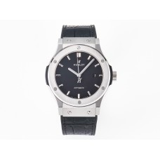 Classic Fusion 42mm SS JJF 1:1 Best Edition Black Dial on Black Gummy Leather Strap Classic Fusion 42mm SS JJF 1:1 Best Edition Black Dial on Black Gummy Leather Strap