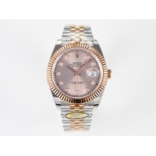 DateJust 41 126331 ARF 1:1 Best Edition 904L Steel RG Diamonds Dial on SS/RG Jubilee Bracelet SH3235（Gain Weight）