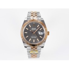 DateJust 41 126331 ARF 1:1 Best Edition 904L Steel Gray Textured Dial on SS/RG Jubilee Bracelet SH3235（Gain Weight）