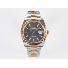 DateJust 41 126331 ARF 1:1 Best Edition 904L Steel Gray Textured Dial on SS/RG Oyster Bracelet SH3235（Gain Weight）