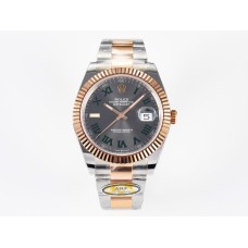 DateJust 41 126331 ARF 1:1 Best Edition 904L Steel Gray Dial Green Roman Marker on SS/RG Oyster Bracelet SH3235(Gain Weight) DateJust 41 126331 ARF 1:1 Best Edition 904L Steel Gray Dial Green Roman Marker on SS/RG Oyster Bracelet SH3235(Gain Weight)