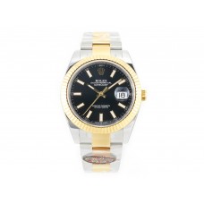 DateJust 41mm 126333 Clean Best Edition Black Stick Dial on Oyster Bracelet VR3235