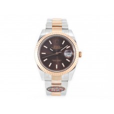 DateJust 41mm 126331 904L SS/RG Clean 1:1 Best Edition Brown Dial on Oyster Bracelet VR3235