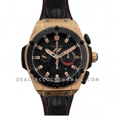 King Power F1 Black Dial Chronograph in Rose Gold