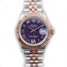 Ladies Datejust 279171 Aubergine Dial with Roman Markers in Rose Gold/Steel