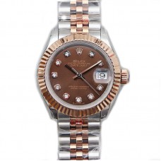 Ladies Datejust 279171 Chocolate Dial with Diamond Markers in Rose Gold/Steel Ladies Datejust 279171 Chocolate Dial with Diamond Markers in Rose Gold/Steel