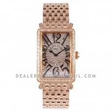 Long Island 952QZ Diamond Paved Dial in Rose Gold with Black Markers Long Island 952QZ Diamond Paved Dial in Rose Gold with Black Markers