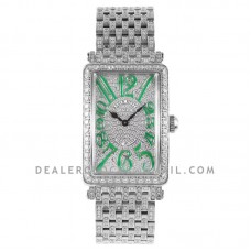 Long Island 952QZ Diamond Paved Dial with Green Markers Long Island 952QZ Diamond Paved Dial with Green Markers
