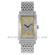 Long Island 952QZ Diamond Paved Dial with Yellow Markers Long Island 952QZ Diamond Paved Dial with Yellow Markers