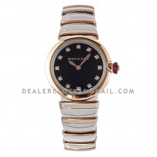 Lvcea Black Dial in Rose Gold/Steel