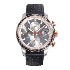 Mille Miglia GTS Chrono Grey Dial in Rose Gold/Steel on Black Leather Strap Mille Miglia GTS Chrono Grey Dial in Rose Gold/Steel on Black Leather Strap