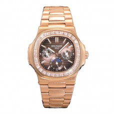 Nautilus 5740 Brown Dial with Diamond Bezel in Rose Gold Nautilus 5740 Brown Dial with Diamond Bezel in Rose Gold