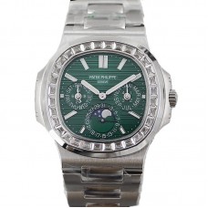 Nautilus 5740 Green Dial with Diamond Bezel in Steel Nautilus 5740 Green Dial with Diamond Bezel in Steel