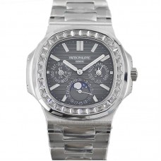Nautilus 5740 Grey Dial with Diamond Bezel in Steel Nautilus 5740 Grey Dial with Diamond Bezel in Steel
