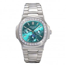 Nautilus 5740 Turquoise Dial with Diamond Bezel in Steel Nautilus 5740 Turquoise Dial with Diamond Bezel in Steel