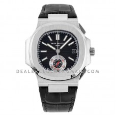 Nautilus 5980/1A-014 Black Dial in Steel on Leather Strap Nautilus 5980/1A-014 Black Dial in Steel on Leather Strap