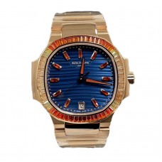 Nautilus 7118 Blue Dial with Diamond Markers in Rose Gold Nautilus 7118 Blue Dial with Diamond Markers in Rose Gold