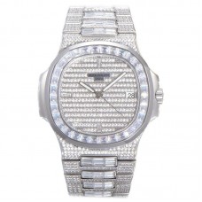 Nautilus Jumbo 5711 Diamond Dial with Diamond Bezel in Paved Diamonds Nautilus Jumbo 5711 Diamond Dial with Diamond Bezel in Paved Diamonds