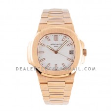 Nautilus Jumbo 5711 White Dial in Rose Gold Nautilus Jumbo 5711 White Dial in Rose Gold
