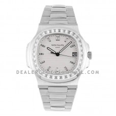 Nautilus Jumbo 5711/1A-011 White Dial with Diamond Bezel Nautilus Jumbo 5711/1A-011 White Dial with Diamond Bezel