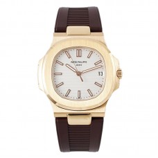 Nautilus Jumbo 5711/1R-001 White Dial on Rubber Strap