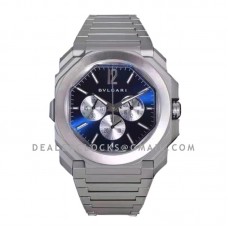 Octo Velocissimo Chronograph Steel Blue Dial on Bracelet