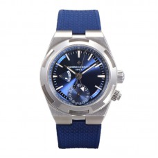 Overseas Dual Time Blue Dial in Steel Ref. 7900V/110A-B334 on Rubber Strap Overseas Dual Time Blue Dial in Steel Ref. 7900V/110A-B334 on Rubber Strap