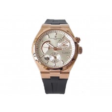 Overseas Dual Time White Dial in Rose Gold on Rubber Strap Overseas Dual Time White Dial in Rose Gold on Rubber Strap