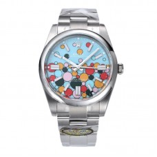 Oyster Perpetual 41mm Turquoise Blue Dial Celebration Motif 124300