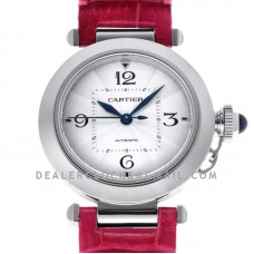 Pasha de Cartier 35mm in Pink Leather Strap