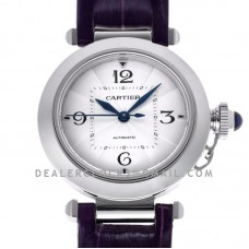 Pasha de Cartier 35mm in Violet Leather Strap