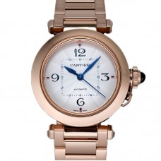 Pasha de Cartier White Dial 35mm in Rose Gold