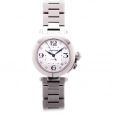 Pasha de Cartier White Dial with Diamond Markers 35mm in Bracelet