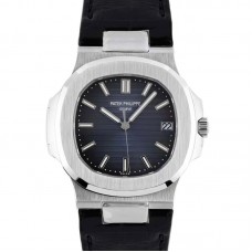 Nautilus Jumbo 5711 Blue Dial in Steel with Black Leather Strap Nautilus Jumbo 5711 Blue Dial in Steel with Black Leather Strap