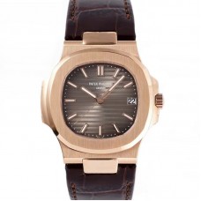 Nautilus Jumbo 5711 Brown Dial in Rose Gold with Brown Leather Strap Nautilus Jumbo 5711 Brown Dial in Rose Gold with Brown Leather Strap