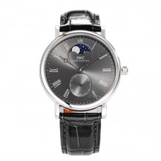 Portofino Hand Wound Moon Phrase IW5548 Grey Dial in Steel Portofino Hand Wound Moon Phrase IW5548 Grey Dial in Steel