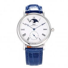 Portofino Hand Wound Moon Phrase IW5548 White Dial in Steel Portofino Hand Wound Moon Phrase IW5548 White Dial in Steel