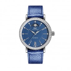 Portofino IW6596 Automatic Moon Phase 37 Blue Dial on Blue Leather Strap Portofino IW6596 Automatic Moon Phase 37 Blue Dial on Blue Leather Strap