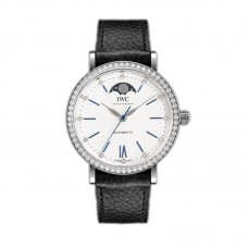 Portofino IW659601 Automatic Moon Phase 37 White Dial on Black Leather Strap Portofino IW659601 Automatic Moon Phase 37 White Dial on Black Leather Strap