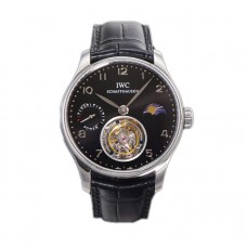 Portugese Tourbillon Black Dial on Steel