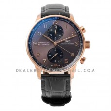 Portugieser Chronograph IW371610 Black Dial in Rose Gold Portugieser Chronograph IW371610 Black Dial in Rose Gold