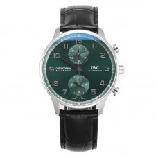 Portugieser Chronograph IW371615 Green Dial in Steel Portugieser Chronograph IW371615 Green Dial in Steel
