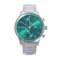 Portugieser Chronograph IW371615 Green Dial in Steel on Bracelet Portugieser Chronograph IW371615 Green Dial in Steel on Bracelet