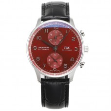 Portugieser Chronograph IW371616 Red Dial in Steel Portugieser Chronograph IW371616 Red Dial in Steel