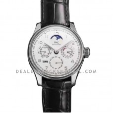 Portugieser Perpetual Calendar IW5033 White Dial in White Gold Portugieser Perpetual Calendar IW5033 White Dial in White Gold