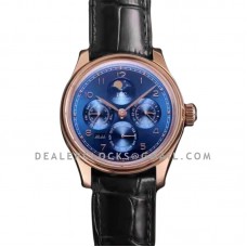 Portugieser Perpetual Calendar IW503312 Blue Dial in Rose Gold Portugieser Perpetual Calendar IW503312 Blue Dial in Rose Gold