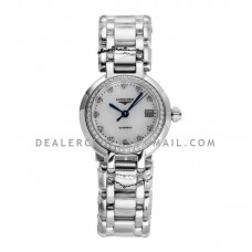 Primaluna MOP White Dial with Diamond Markers and Diamond Bezel